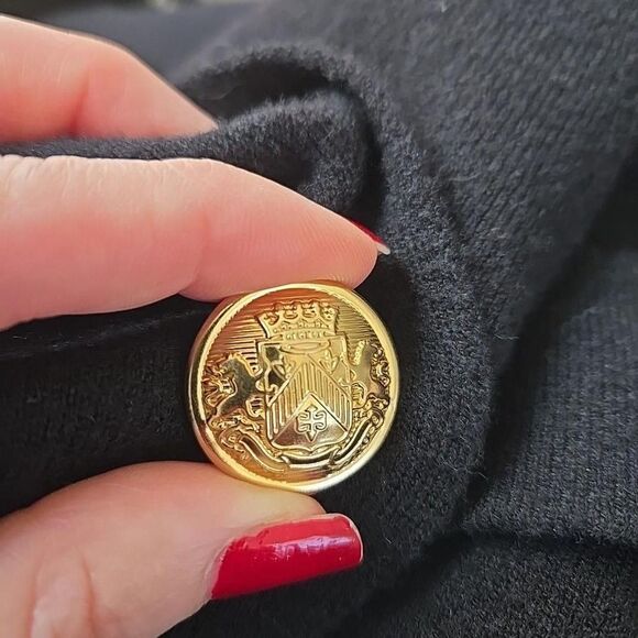 Express Women's Black sz XL double breasted gold button blazer career old money - Picture 5 of 8